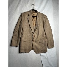 Vtg Mr Mac American Craftsmen Tan Herringbone Blazer Elbow Patches measurements
