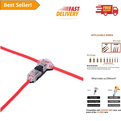 #ad Quick Connect T Tap Connectors 1 Pin for Automotive amp; Audio Installations $16.55