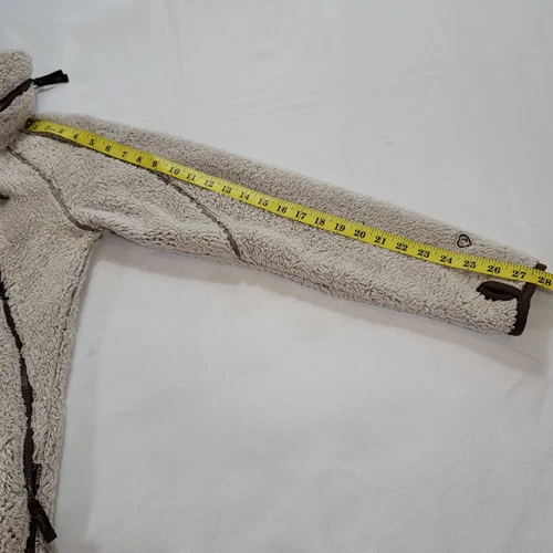Kuhl Jacket Womens Small Beige Pile Flight Sherpa Fleece Hooded Coat Full Zip - Picture 8 of 12