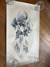 2 Traditional East Asian Fan Posters Gorgeous Antique Vintage