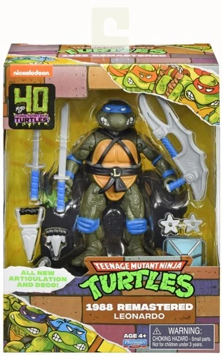 TMNT 1988 Remastered Playmates LEONARDO Figure Teenage Mutant Ninja Turtles New