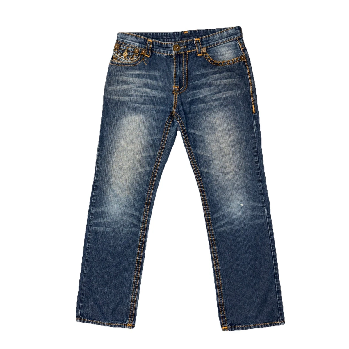 32 トゥルーレリジョン JOEY ジョイ ダメージ ブーツカット デニム 