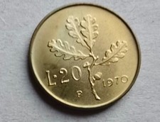 Italia repubblica MONETA 20  Lire 1970 "zampetta evanescente" - Unc  