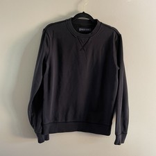 Everlane Men Size S Black Cotton Casual The French Terry Crew Uniform Sweatshirt