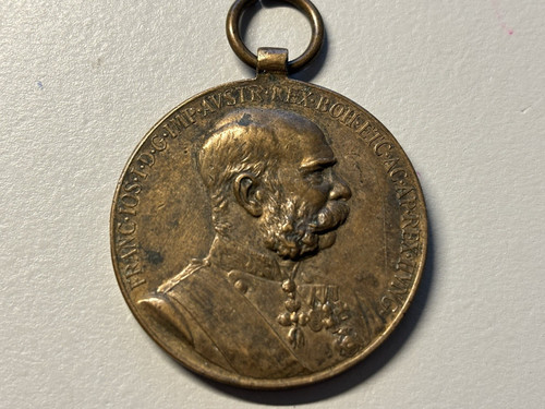 Austrian Signum Memoriae Medal Issued by Franz Joseph to Commemorate his 50th