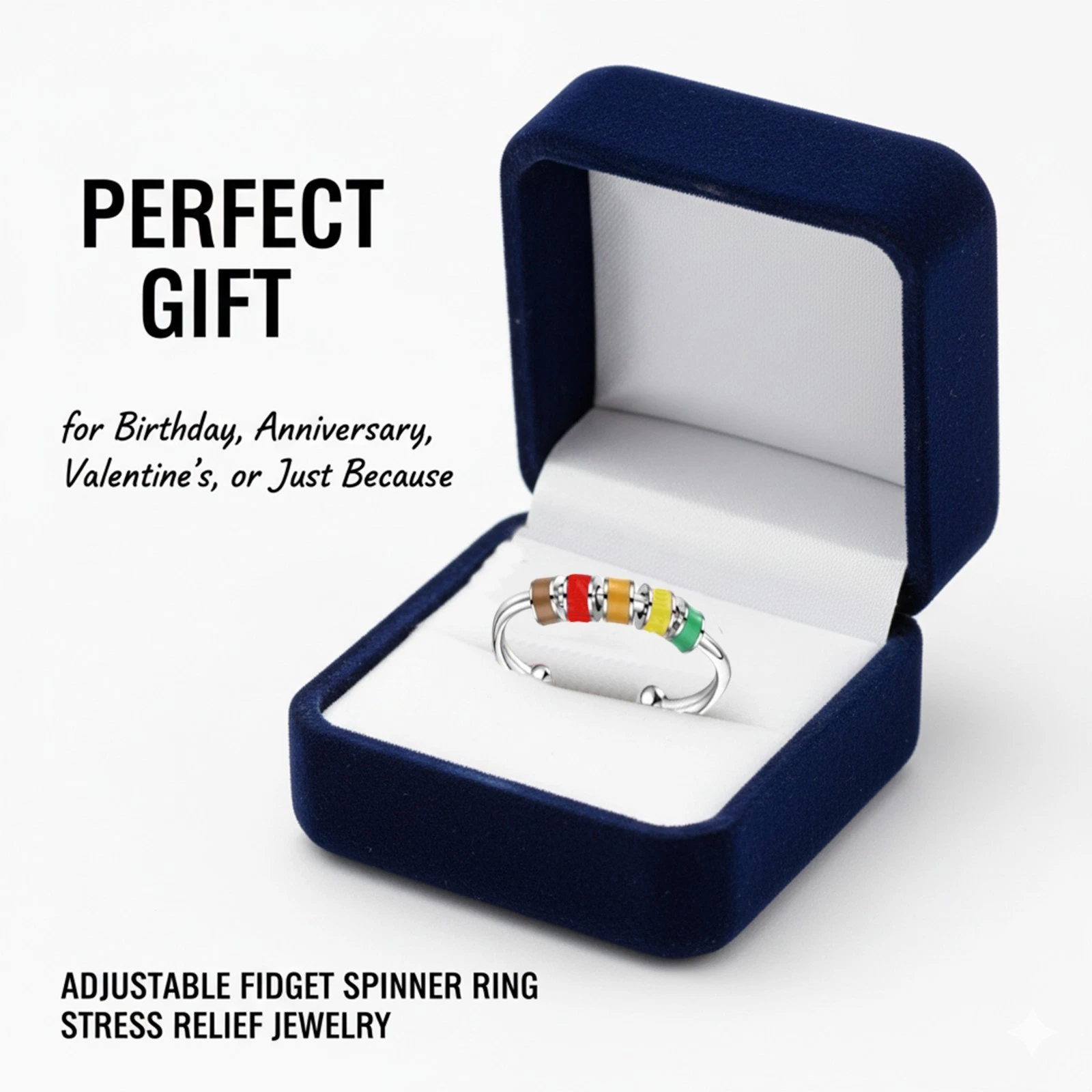 Fidget ring for anxiety