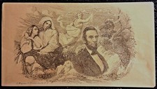 Civil War Patriotic -Scarce Unlisted Magnus Abraham Lincoln Allegorical & Devil