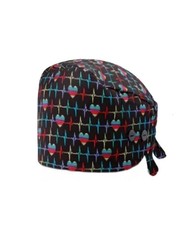 Scrub Skull Cap Medical Doctor Nurse Rainbow Hearts EKG Veterinarian Dentist