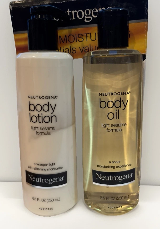 Neutrogena Loción Corporal y Aceite Corporal Fórmula de Sésamo Ligero Cada Botella Es 8.5 OZ NUEVO Foto 2 de 4