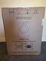 Statesman Fwm2714w 7kg 1400rpm Washing Machine White Brand New