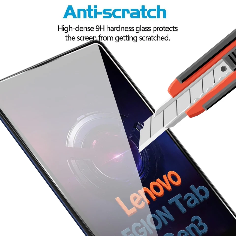 Protector de pantalla de vidrio templado Lenovo Legion Tab Gen 3 8,8" 9H HD película transparente 2P Foto 4 de 4