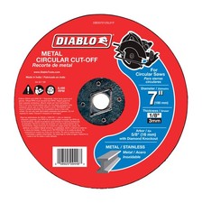Diablo DBD070125L01F Aluminum Oxide Metal Circular Cut-Off Disc 7 Dia. in.