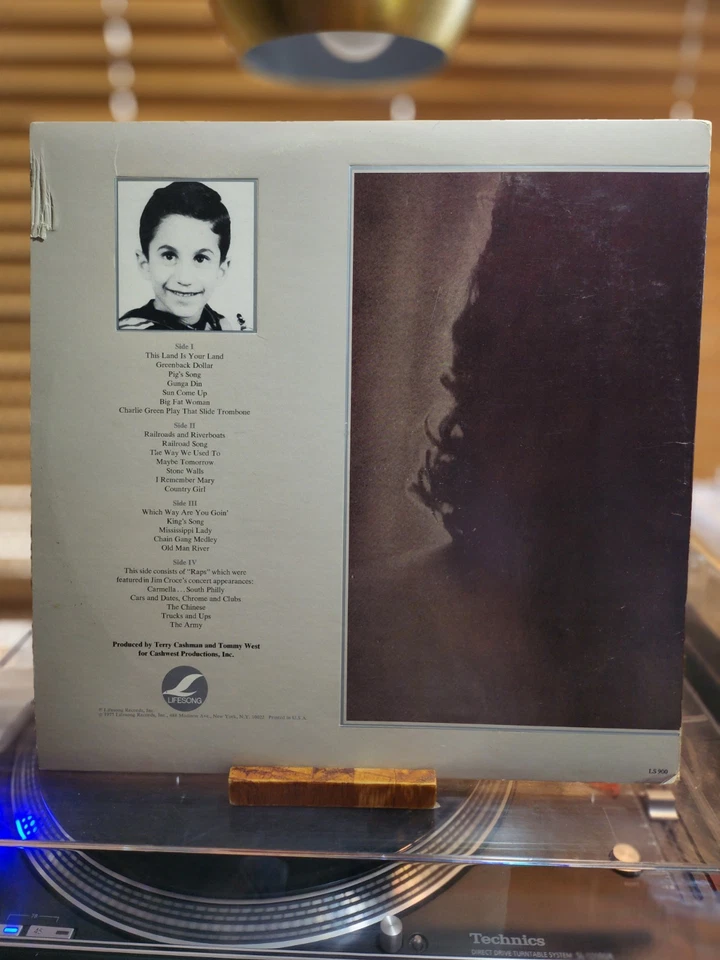 Jim Croce, The Faces I've Been, 1975 1st Lifesong Dbl. Lp, LS-900, VG+/VG+ - Image 2 of 4