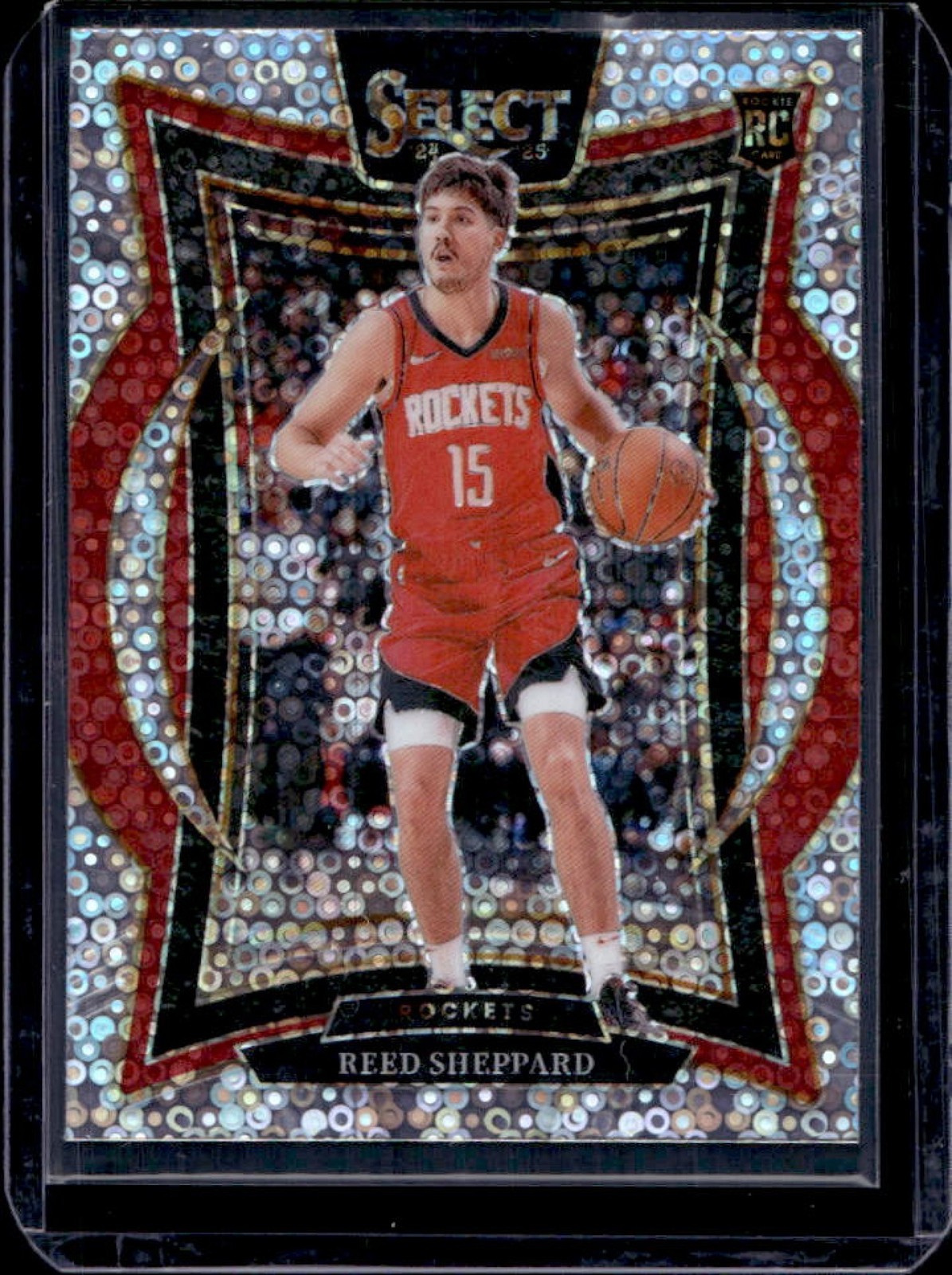 2024-25 Select Reed Sheppard Concourse RC Disco Prizm #68 Rockets