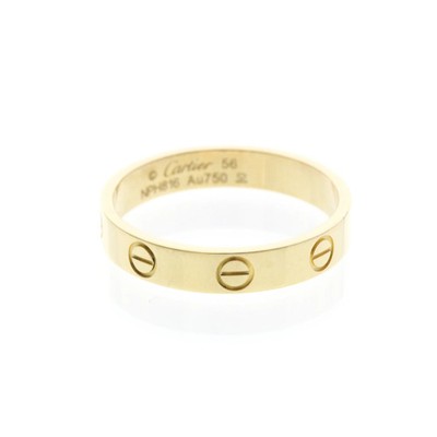 Cartier Mini Love Ring Yellow Gold (18K) Fashion No Stone Band Rin