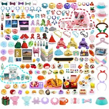 LPS Accessories Pack Lot Random 65Pcs Laptop Hat Glasses Bow Fit LPS Cat Dog