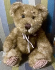 First  Main Minky Faux Brown Mink Stuffed Teddy Bear Plush Corduroy Paws