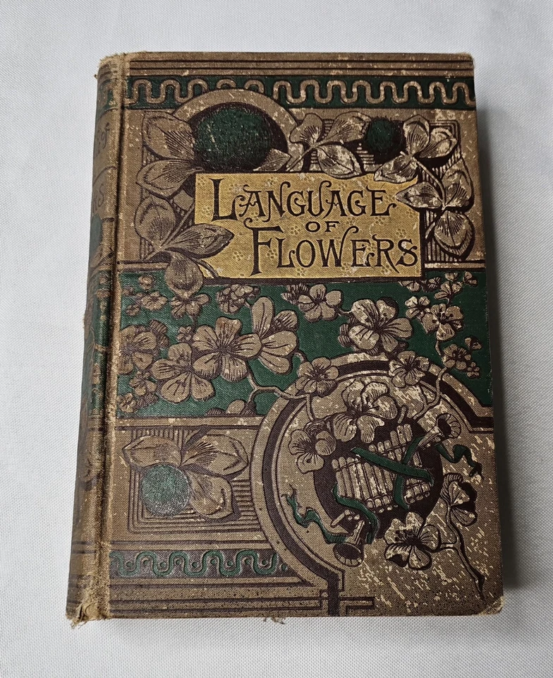 Antique Language of Flowers Book Donohue & Henneberry Victorian Floral Poetry - Image 2 of 4