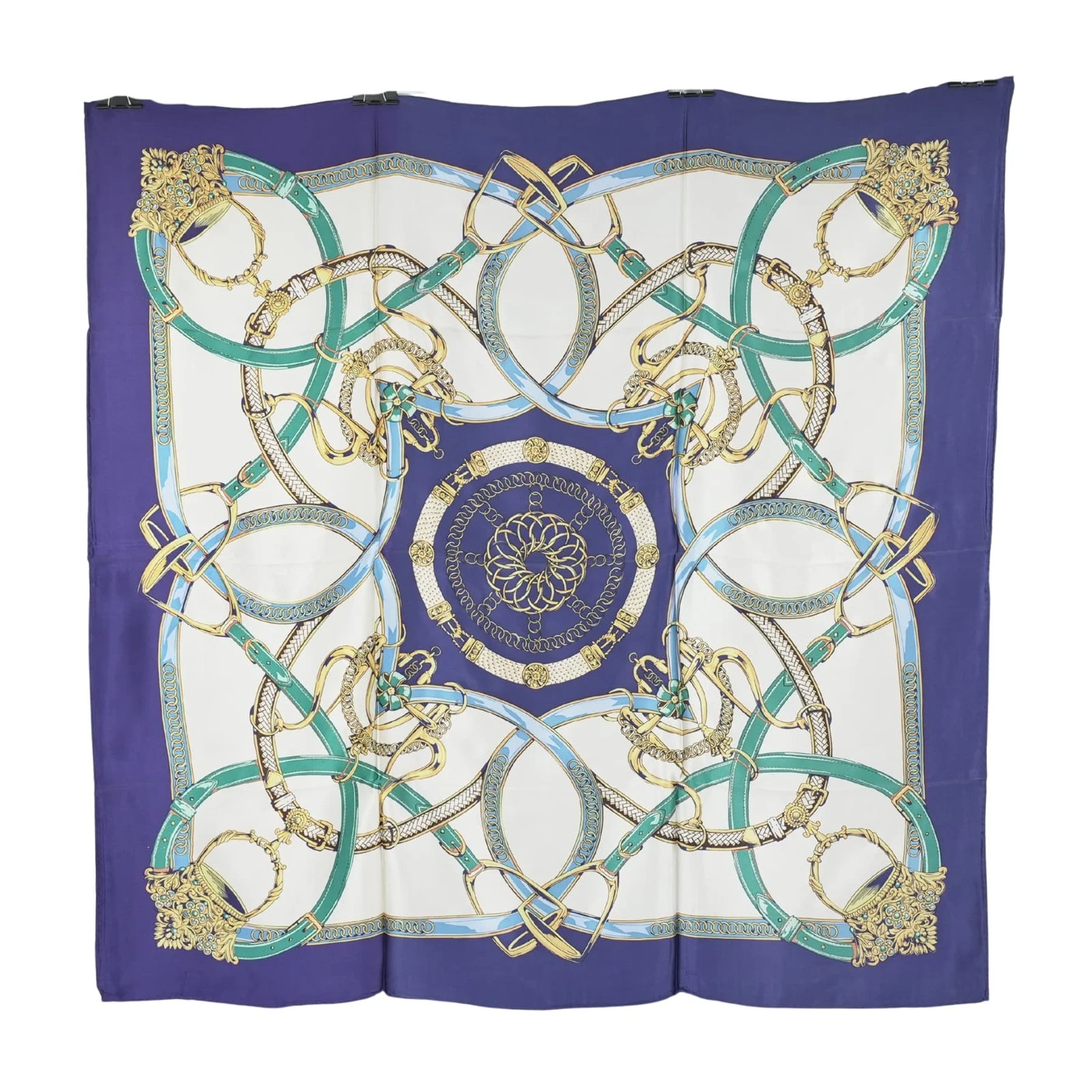 100% Mulberry Silk 43" Square Scarf Women Neckerchief Wrap Handmade Shawl Blue