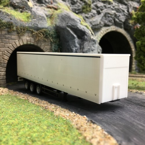 Remorque Semi Blanche-HO 1/87-HERPA 76944 | Condition: Neuf