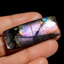 Natural Labradorite Radiant Shape Cabochon Loose Gemstone 51 Ct 42X17X6mm SG-205