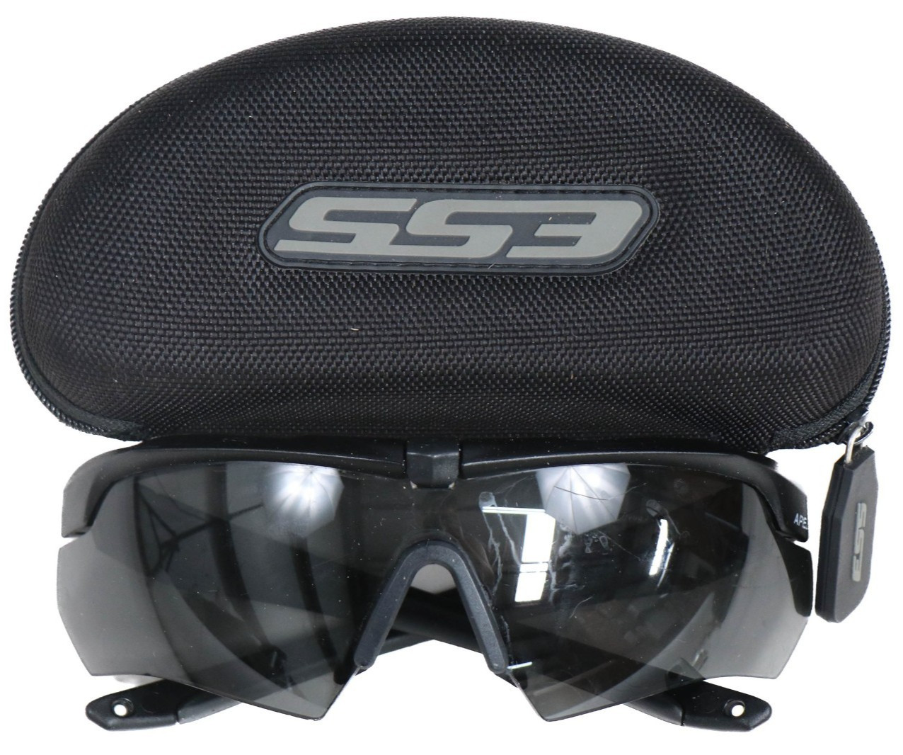 ESS Crossbow Ballistic Glasses Eyepro Black Case +2 Lenses Protection Sunglasses