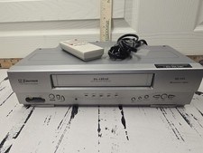 Emerson EWV404 4 Head VHS VCR Tested Working Remote Power Cord Included