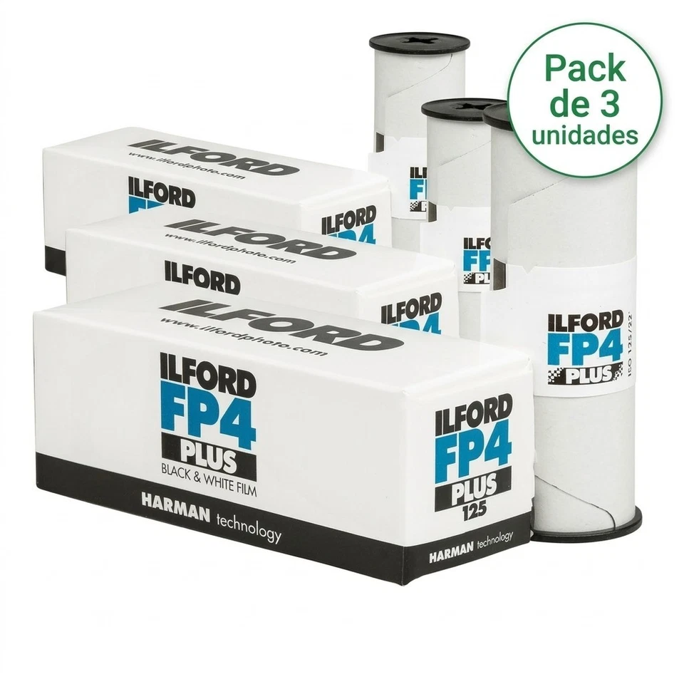 ILFORD FP4 PLUS 120mm Pack 3 Unidades Película Blanco y Negro - Imagen 1 de 1