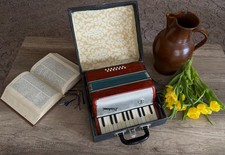 Vintage HOHNER Mignon Accordion 1950s Germany Piano Keys + Original Case &ndash; Rare.