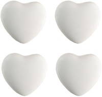 Clayre & Eef 65293 TüRknopf Herz Weiß Keramik Ø 4X3/6 Cm