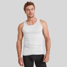 Jockey Generation Men's 100 Cotton Tank 3pk - White S: Tailored Fit,