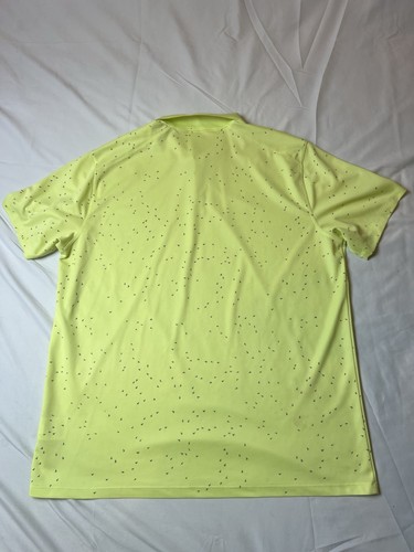 Nike Victory Micro Print Golf Shirt CU9843-736 Volt Yellow, Gray Men's XL - Picture 2 of 5