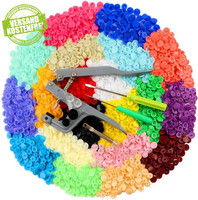 ilauke 400 Set DruckknöPfe Plastik Ohne NäHen, 20 Farben DruckknöPfe Set ✅ 👈