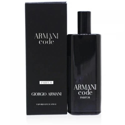 ARMANI CODE-FOR MEN-PARFUM-SPRAY-0.5 OZ-15 ML-AUTHENTIC-MADE IN FRANCE