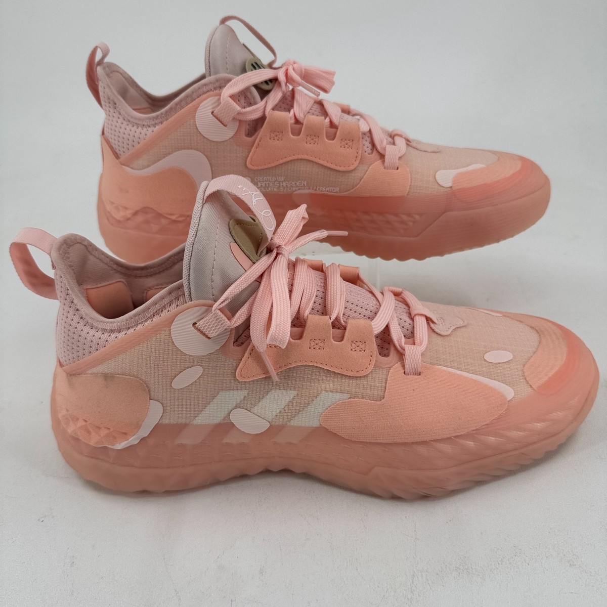 Adidas James Harden Vol Basketball Shoes MENS Futernatural Pink Lace Up 