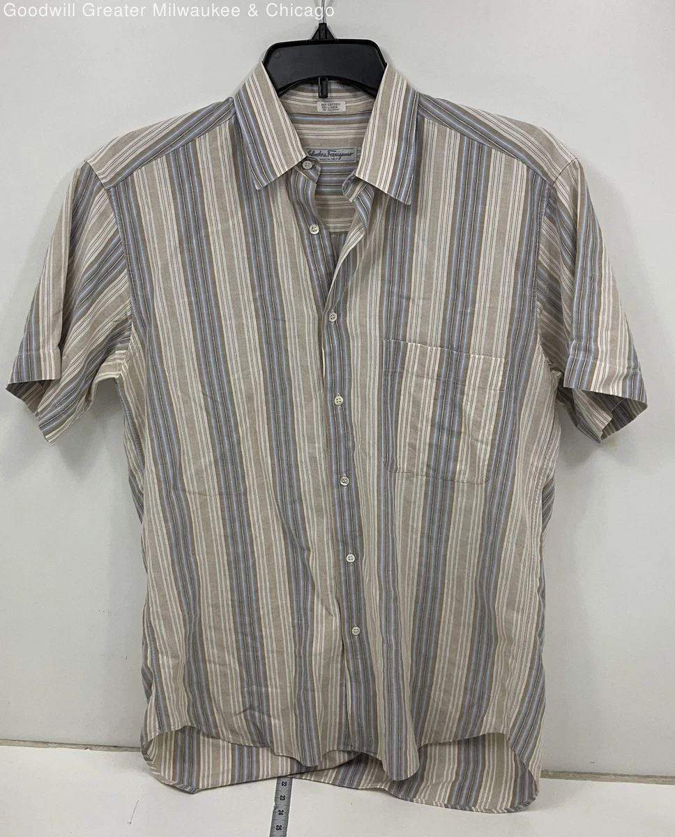 Salvatore Ferragamo Short Sleeve Casual Button-Down Shirts for Men