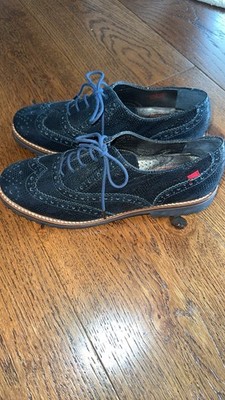 Marc Joseph Central Park West Navy Leather WingTip Oxford Shoes Womens 9 Unique