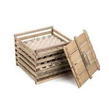 Egg Storage Crate for Egg Transport or Farmhouse Home Decor, 13 x 13 x 11 in