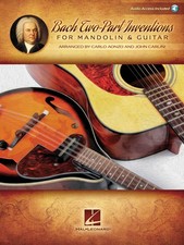 Bach Dos Partes Invenciones Mandolina y Guitarra Clásica Partituras Tab Book Audio