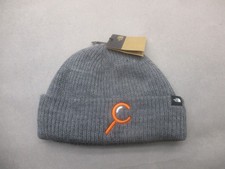 NEW The North Face One Size Mens Gray Knit Logo Outdoor Warm Beanie Hat 10S