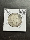 1915 P Barber Silver Quarter Good Better Date U.S. 25c Type Coin (Raw18319)
