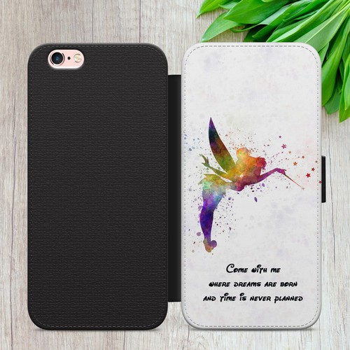 TINKER BELL FLIP CASE FOR IPHONE SAMSUNG GOOGLE PETER PAN ART WALLET PHONE COVER - Picture 26 of 36