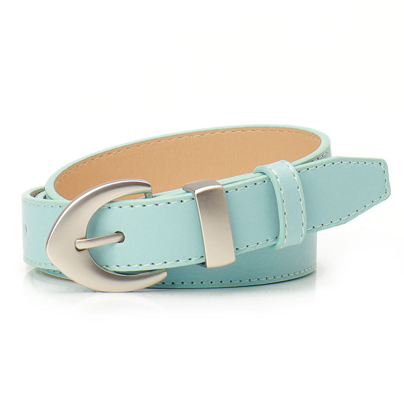 Women Animal Leopard Print Faux Leather Belt Dress Jeans  display picture 3