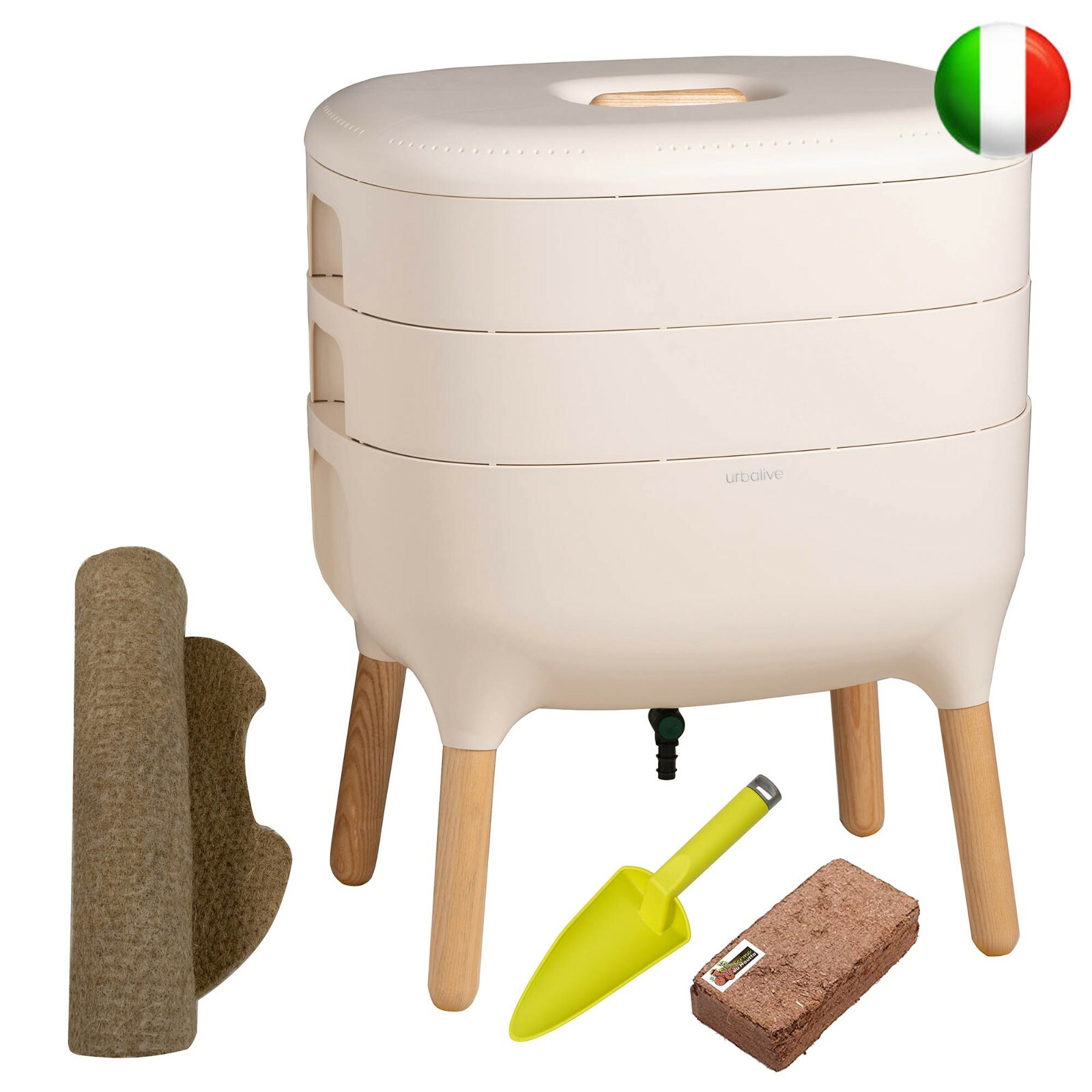 Vermicompostaggio Urbalive Avorio I Kit Completo