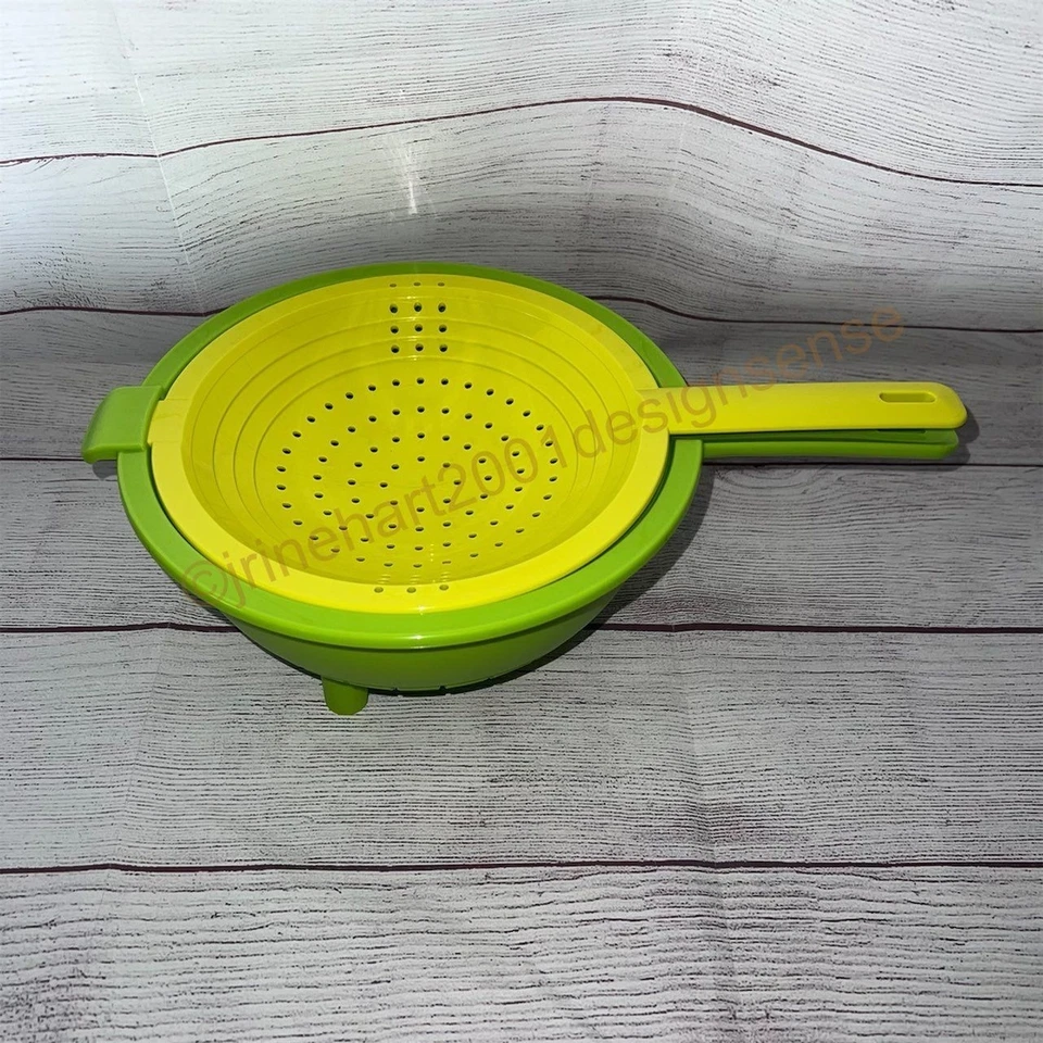 New Tupperware Double Colander Strainer 2149 2150 Margarita Green - Image 2 of 4