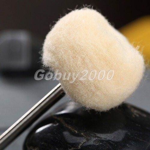 25mm Wool Felt Polishing Buffing Round Wheel & Shank 10pcs Grinder Rotary Tool - Picture 3 of 12
