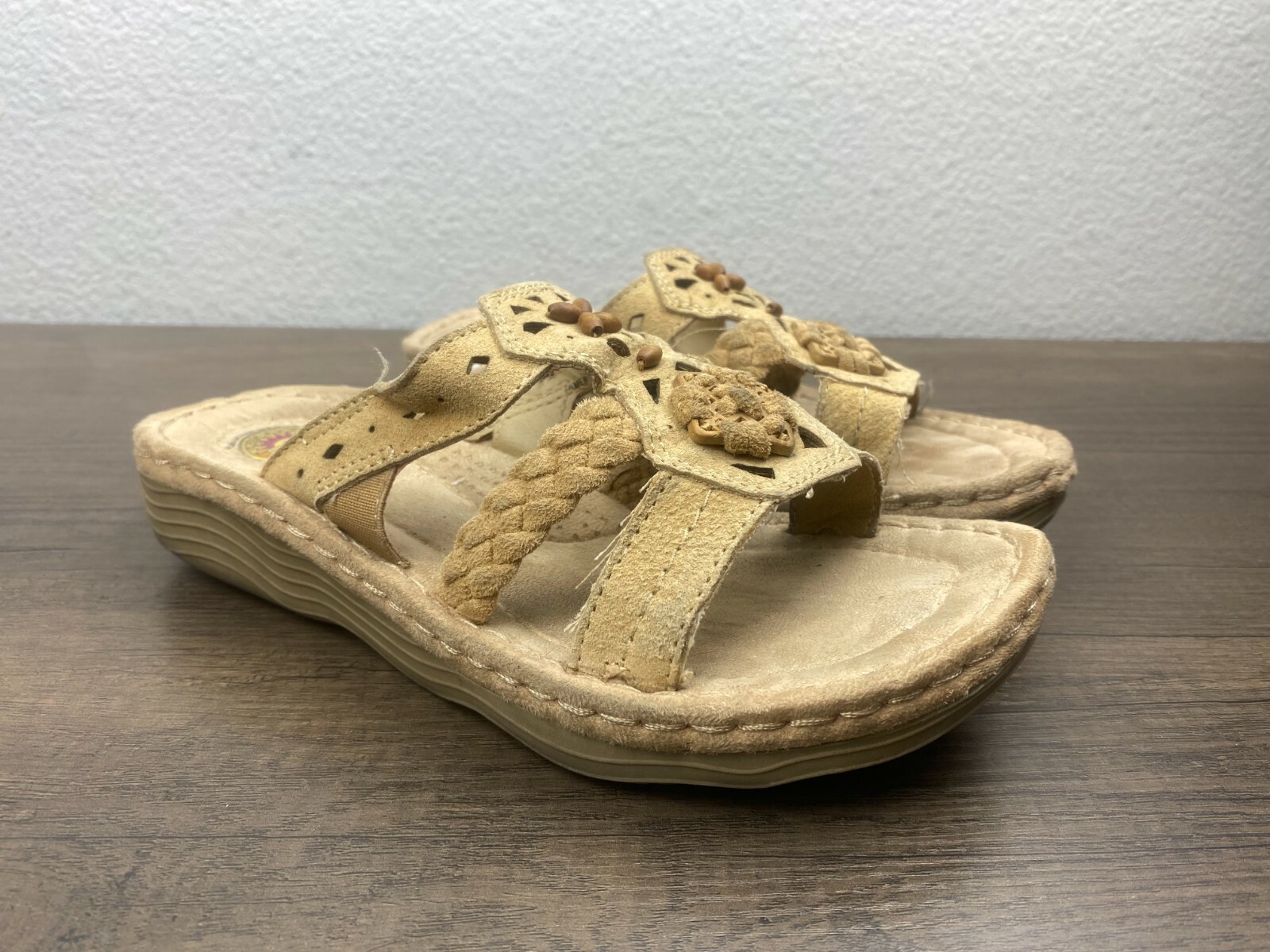 Earth Spirit Women Sandals 6 Gelron 2000 Cushioned Upper Leather Tan | eBay