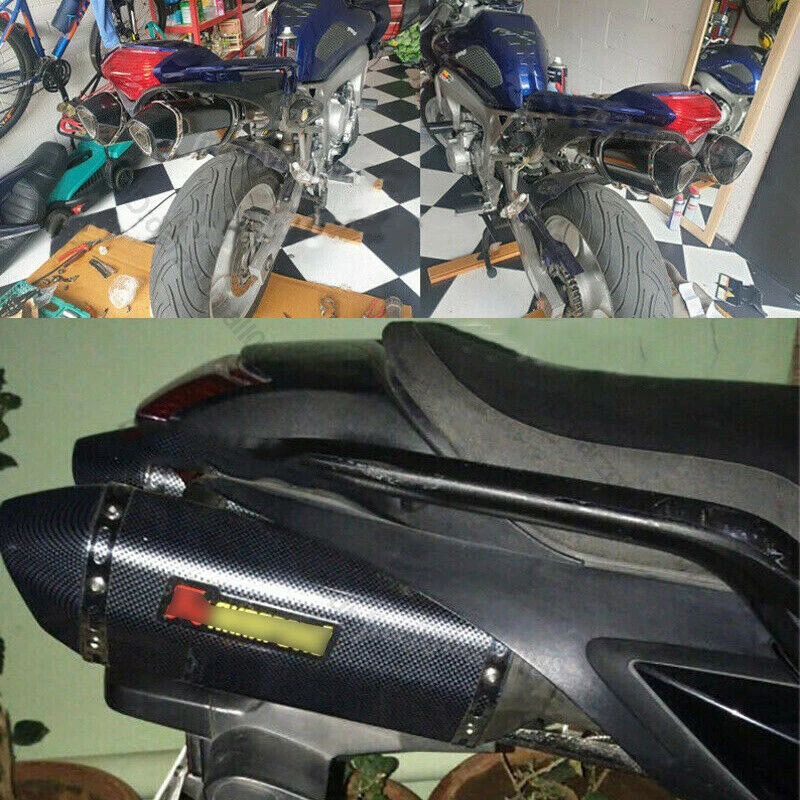 Chinelo para Yamaha FZ6 FZ6N FZ6S 2004-2011 pontas de silenciador de escape tubo de ligação média - Imagem 2 de 4