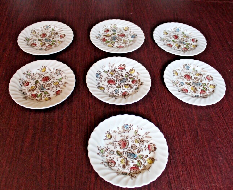 Plato de pan y mantequilla Staffordshire ramo marrón multicolor Johnson Brothers Foto 3 de 4