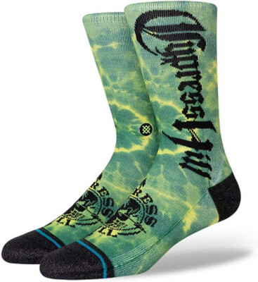 STANCE Cypress Hill Insane In The Brain Crew Socks sz L Large (9-13) Green